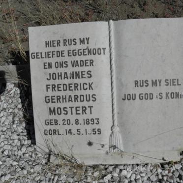 MOSTERT Johannes Frederick Gerhardus 1893-1959