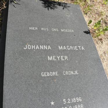 MEYER Johanna Magrieta nee CRONJE 1896-1986