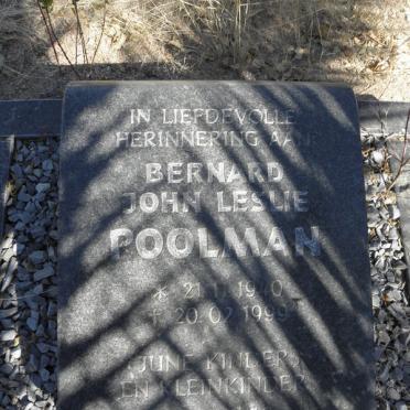 POOLMAN Bernard John Leslie 1940-1999