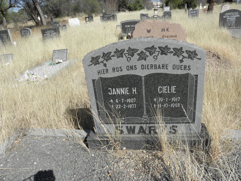 SWARTS Jannie H. 1907-1977 &amp; Cielie 1917-1993