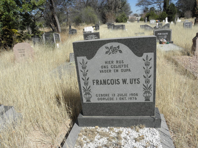 UYS Francois W. 1904-1976