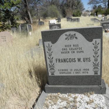 UYS Francois W. 1904-1976