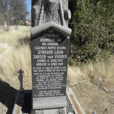 VUUREN Sybrand Louw, Jansen van 1920-1969