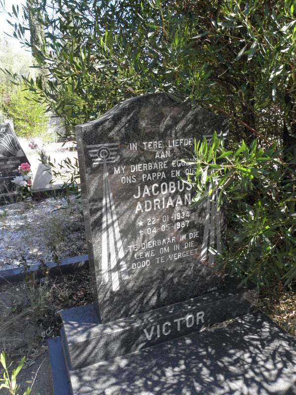 VICTOR Jacobus Adriaan 1934-1987