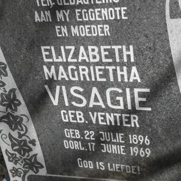 VISAGIE Elizabeth Magrietha nee VENTER 1896-1969