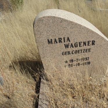 WAGENER Maria nee COETZEE 1937-1970
