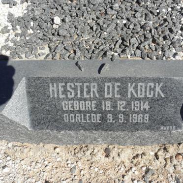 KOCK Hester, de 1914-1969