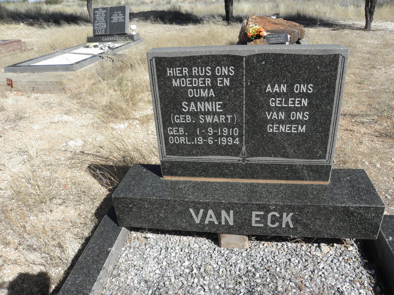 ECK Sannie, van nee SWART 1910-1994