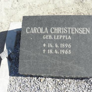 CHRISTENSEN Carola nee LEPPLA 1896-1965
