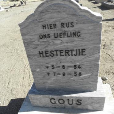 GOUS Hestertjie 1954-1958