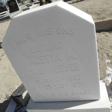 HEEVER Aletta M., v.d. 1957-1971
