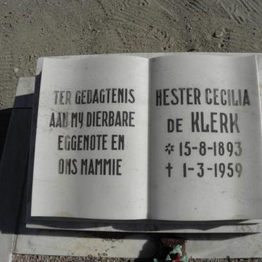 KLERK Hester Cecilia, de 1893-1959