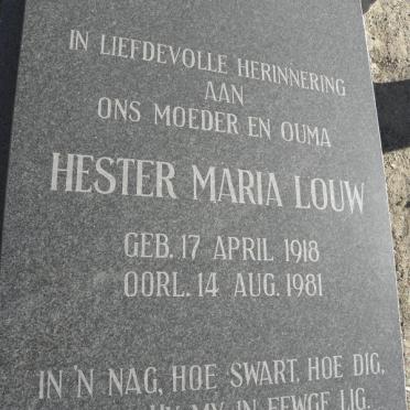 LOUW Hester Maria 1918-1981