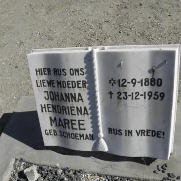 MAREE Johanna Hendriena nee SCHOEMAN 1880-1959