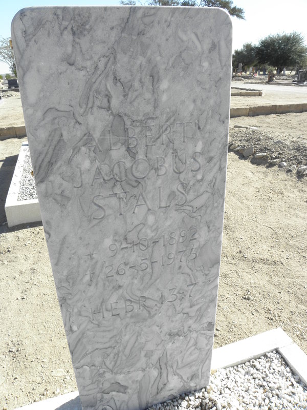 STALS Albert Jacobus 1892-1975