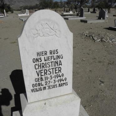 VERSTER Christina 1949-1949