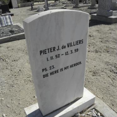 VILLIERS Pieter J., de 1952-1959