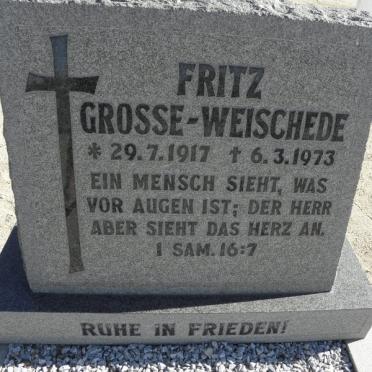 WEISCHEDE Fritz, Grosse 1917-1973