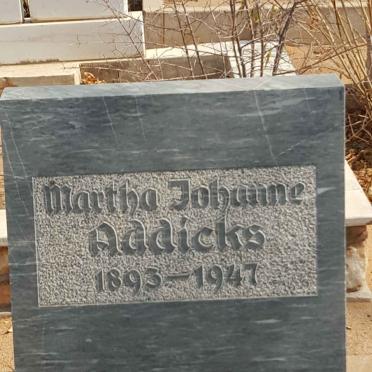 ADDICKS Martha Johanne 1893-1947