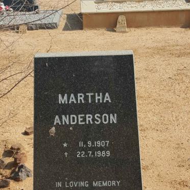 ANDERSON Martha 1907-1989