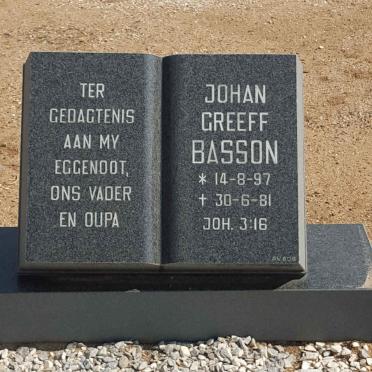 BASSON Johan Greeff 1897-1981