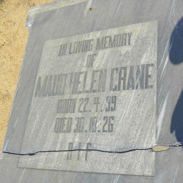 CRANE Maud Helen 1899-1926