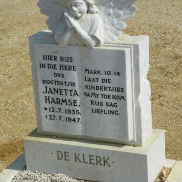 KLERK Janetta Harmse, de 1935-1947