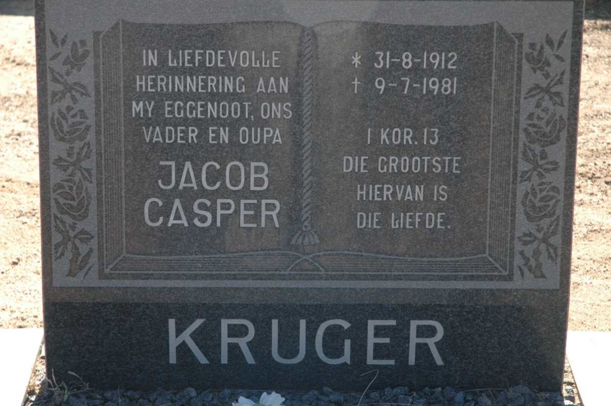 KRUGER Jacob Casper 1912-1981