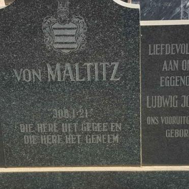 MALTITZ Ludwig Johan Frederich, von 1884-1957