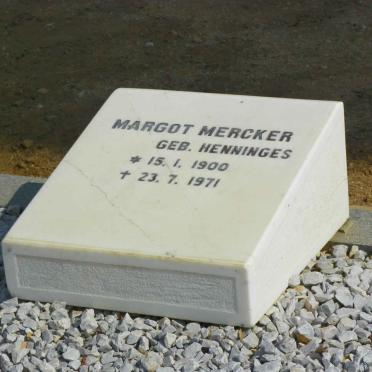 MERCKER Margot nee HENNINGES 1900-1971