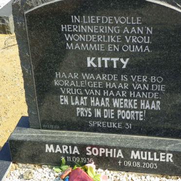 MULLER Maria Sophia 1936-2003