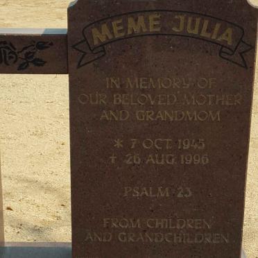 NAKASHOLE Meme Julia 1945-1996