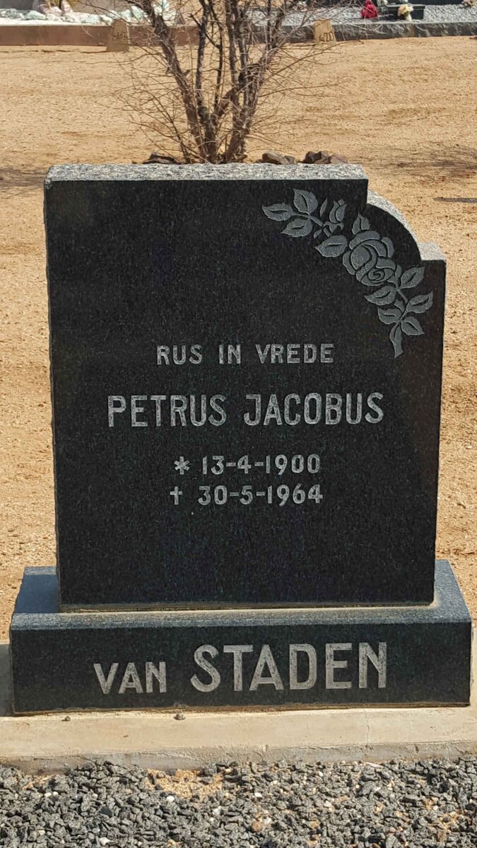 STADEN Petrus Jacobus, van 1900-1964