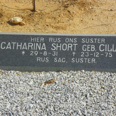 SHORT Catharina nee CILLIERS 1931-1975