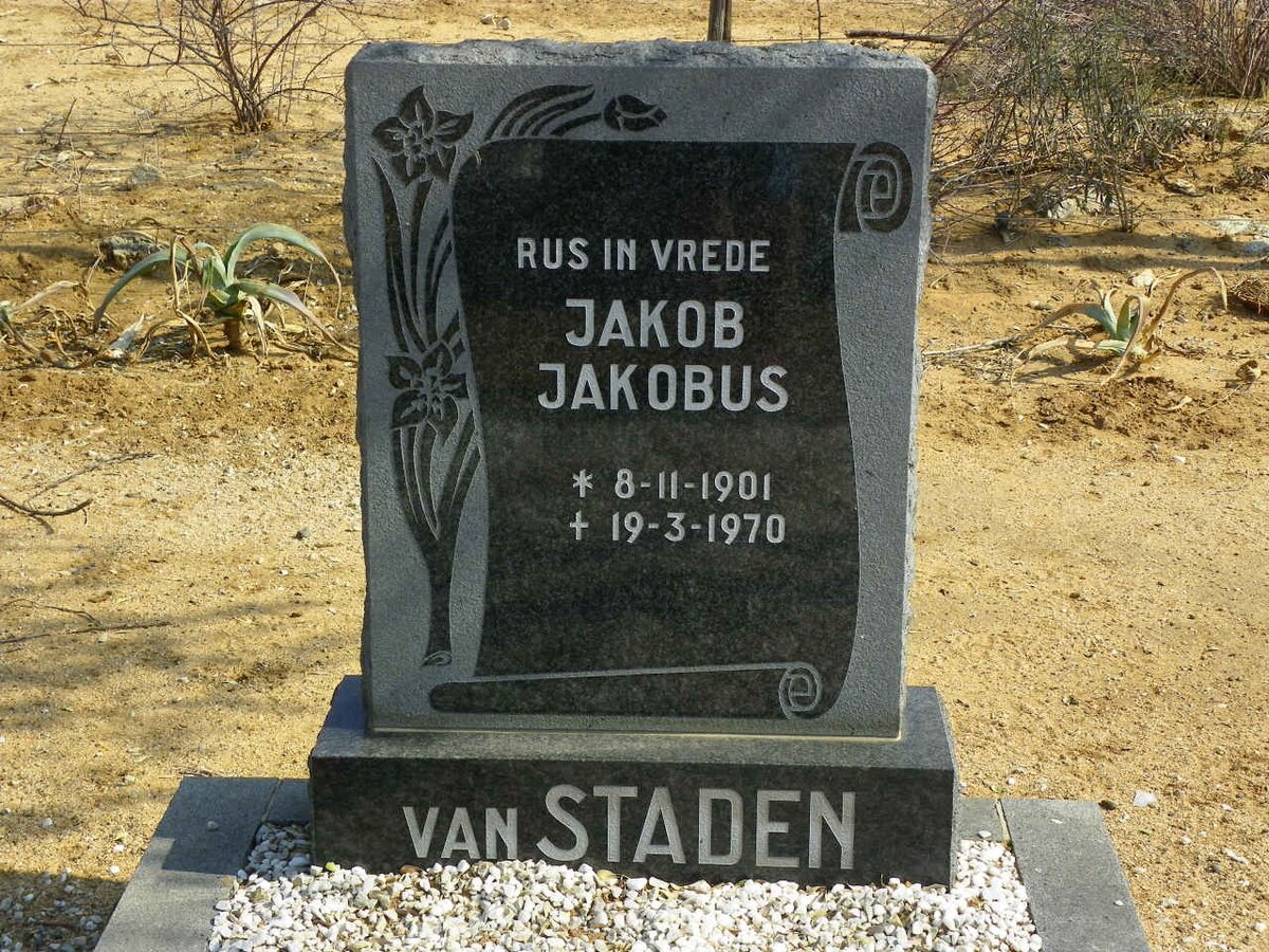 STADEN Jakob Johannes, van 1901-1970