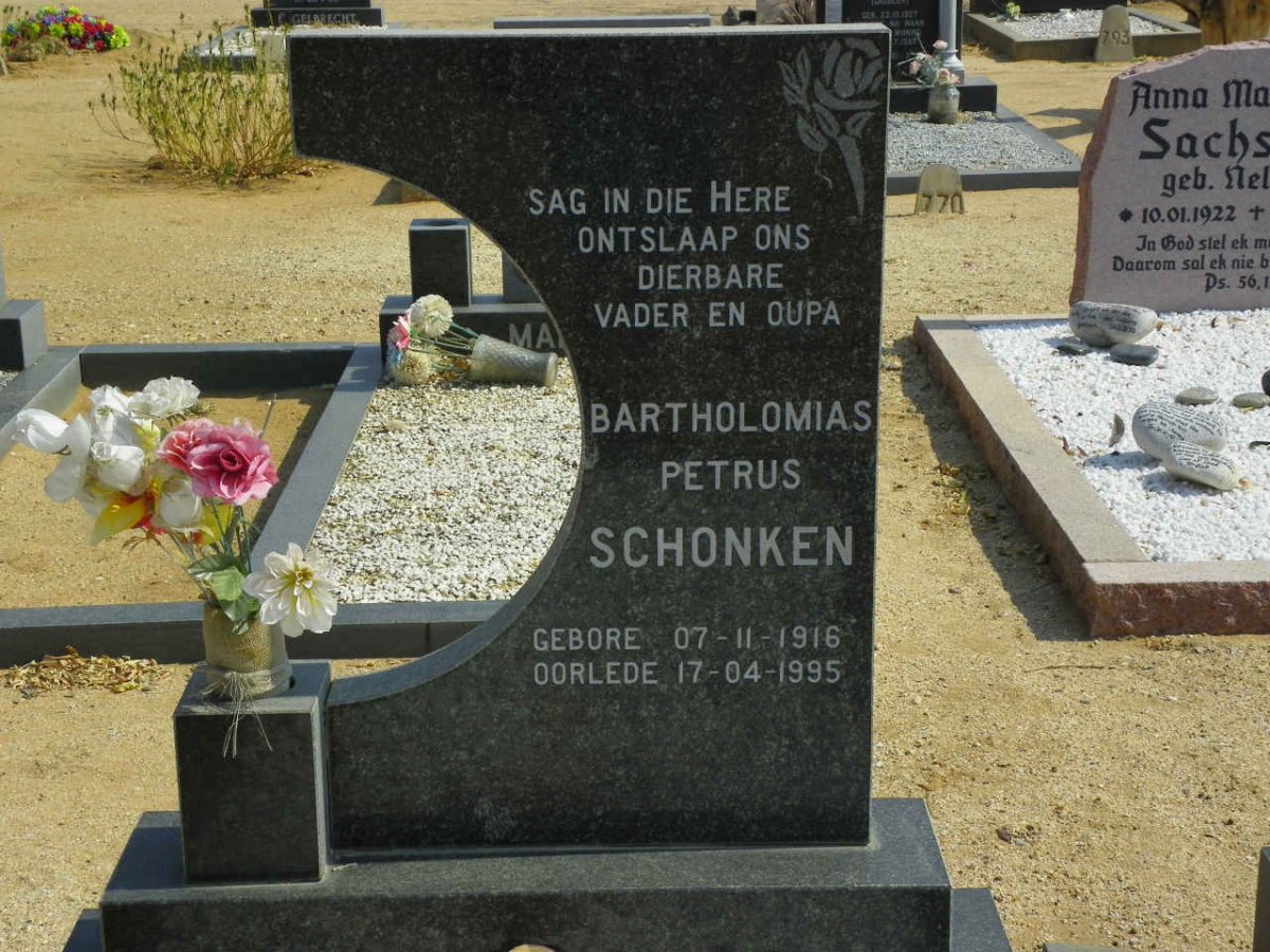 SCHONKEN Bartholomias Petrus 1916-1995