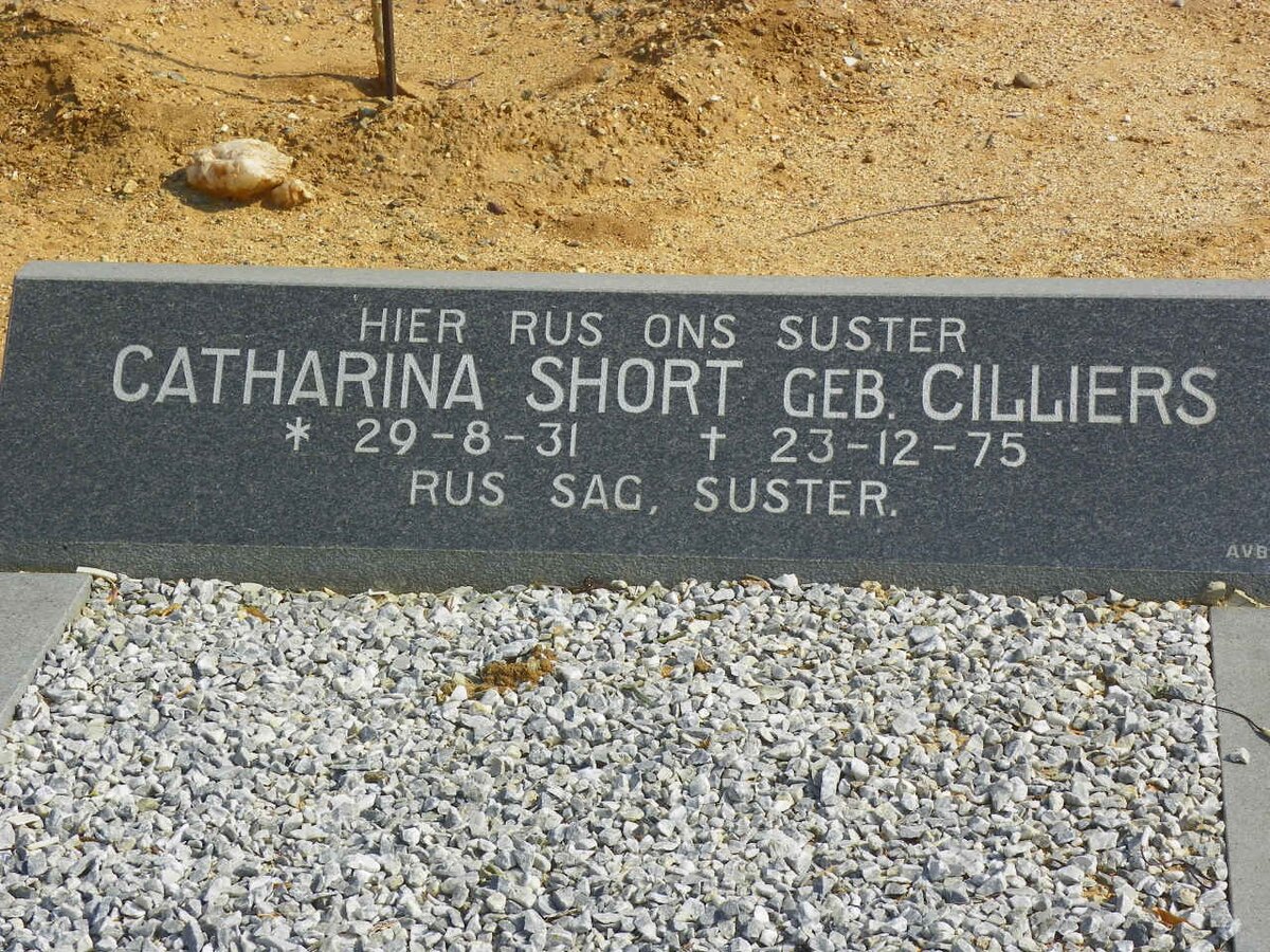 SHORT Catharina nee CILLIERS 1931-1975