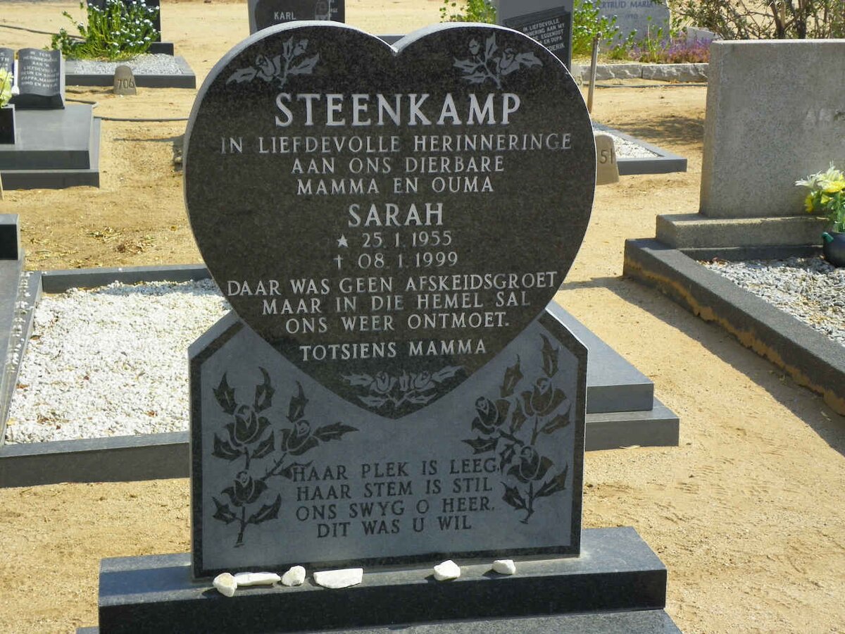 STEENKAMP Sarah 1955-1999