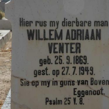 VENTER Willem Adriaan 1869-1949