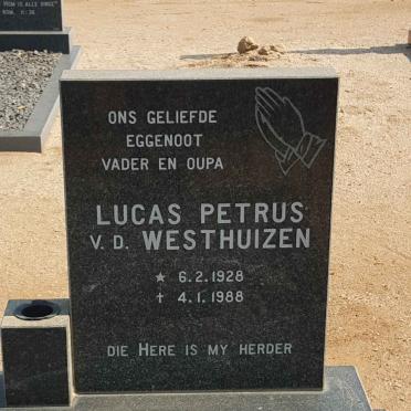WESTHUIZEN Lucas Petrus, v.d. 1928-1988