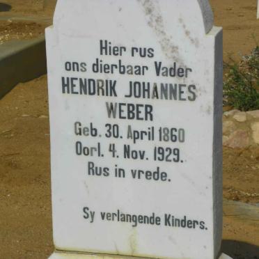 WEBER Hendrik Johannes 1860-1929