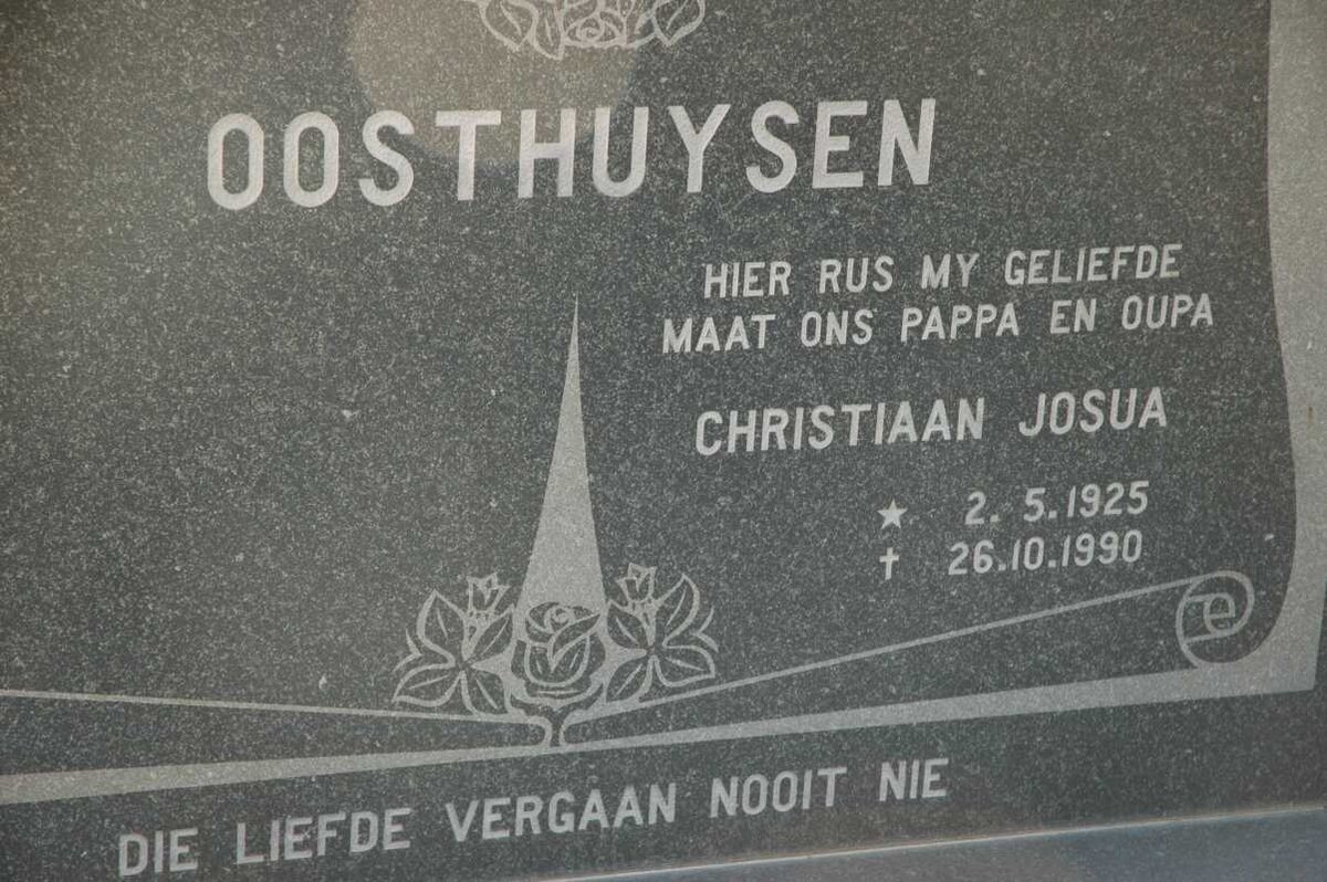 OOSTHUYSEN Christiaan Josua 1925-1990