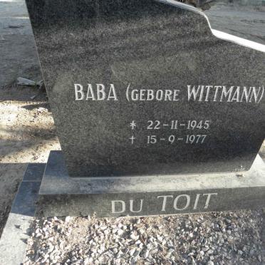 TOIT Baba, du nee WITTMANN 1945-1977
