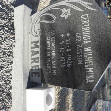 MAREE Gertruida Wilhelmina nee BASSON 1906-1976