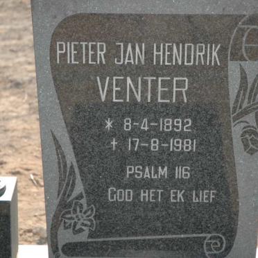 VENTER Pieter Jan Hendrik 1892-1981