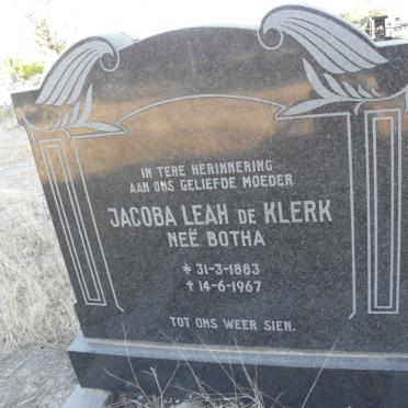 KLERK Jacoba Leah, de nee BOTHA 1883-1967