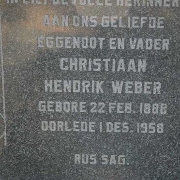 WEBER Christiaan Hendrik 1888-1958