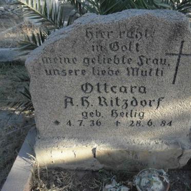 RITZDORF Ottcara A.H. nee HEILIG 1936-1984
