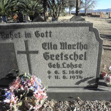 GRETSCHEL Ella Martha nee LOHSE 1889-1974