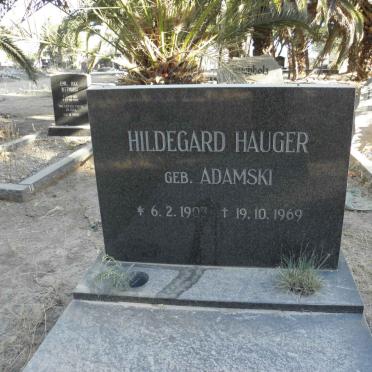 HAUGER Hildegard nee ADAMSKI 1903-1969